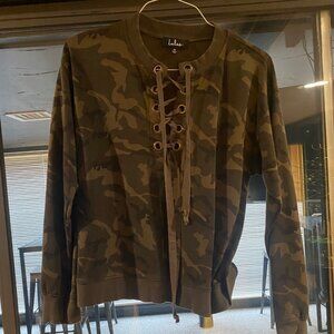 Camo tie-up Sweatshirt